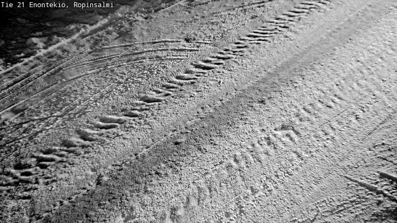 Weather Camera Image Road 21 Enontekiö, Ropinsalmi, Enontekiö, Lappi