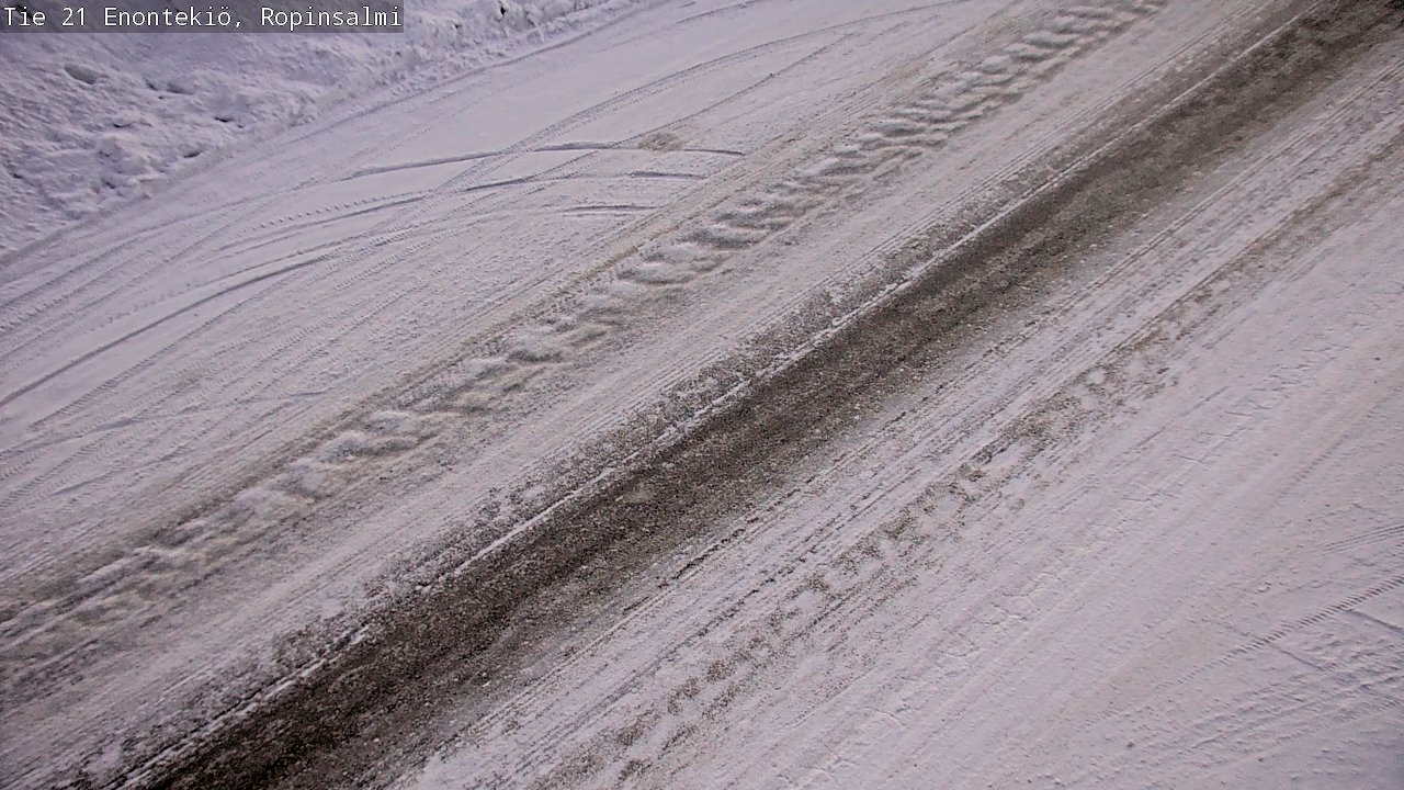 Weather Camera Image Road 21 Enontekiö, Ropinsalmi, Enontekiö, Lappi