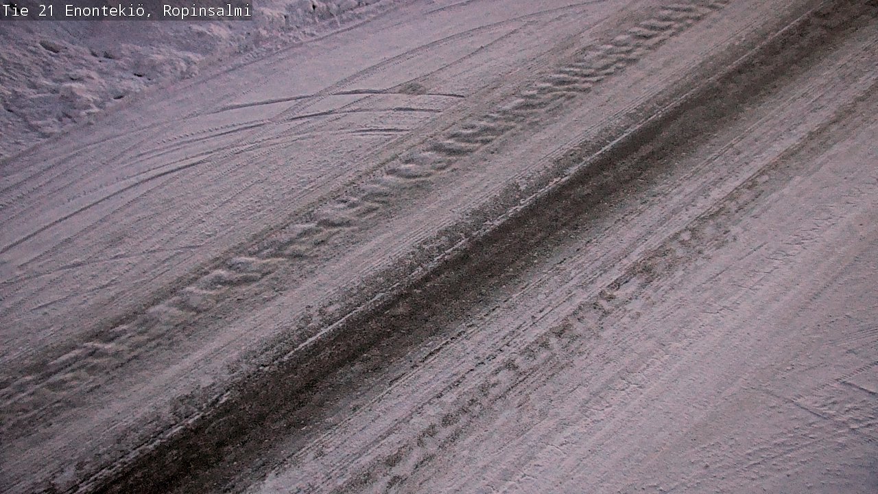 Weather Camera Image Road 21 Enontekiö, Ropinsalmi, Enontekiö, Lappi