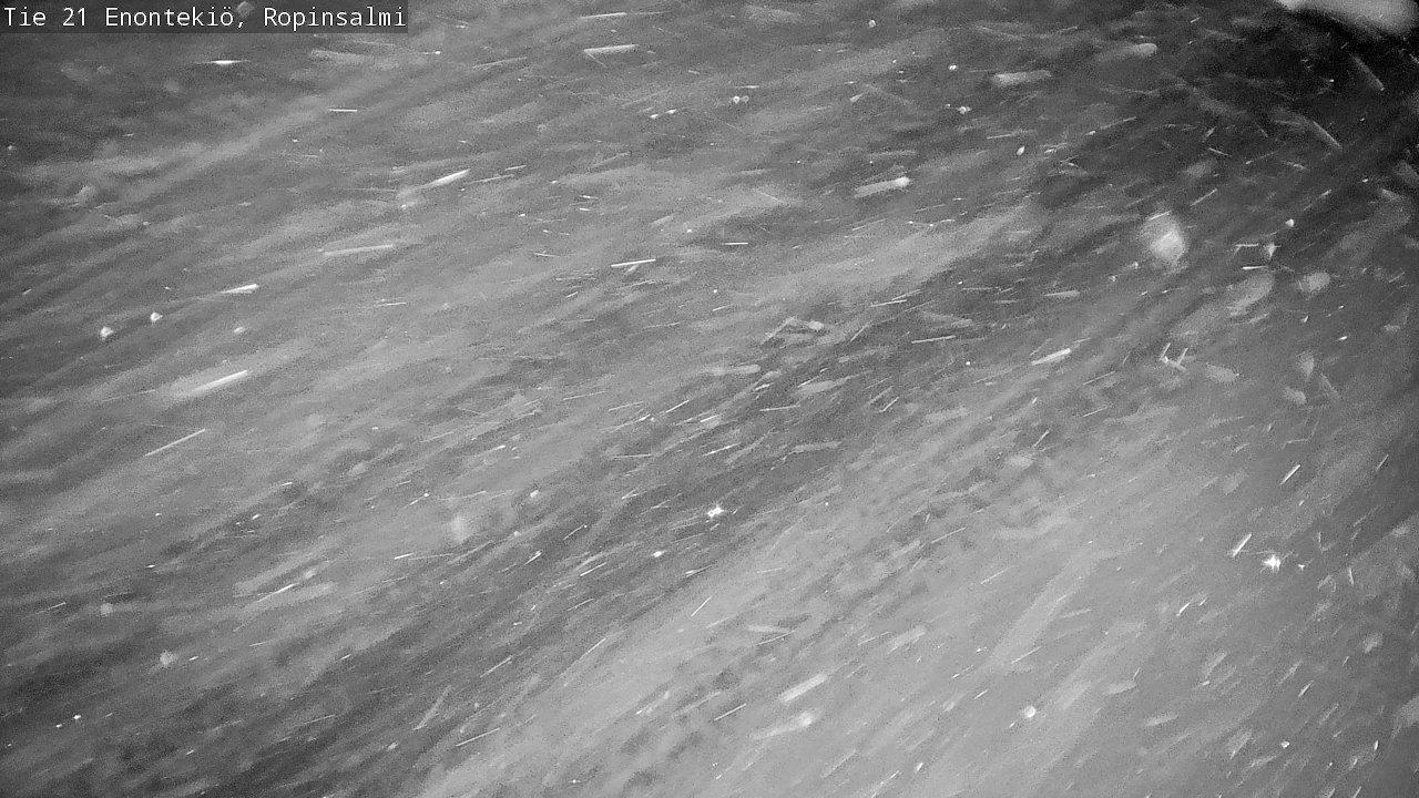 Weather Camera Image Väg 21 Enontekiö, Ropinsalmi, Enontekiö, Lappi