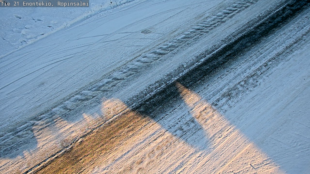 Weather Camera Image Road 21 Enontekiö, Ropinsalmi, Enontekiö, Lappi