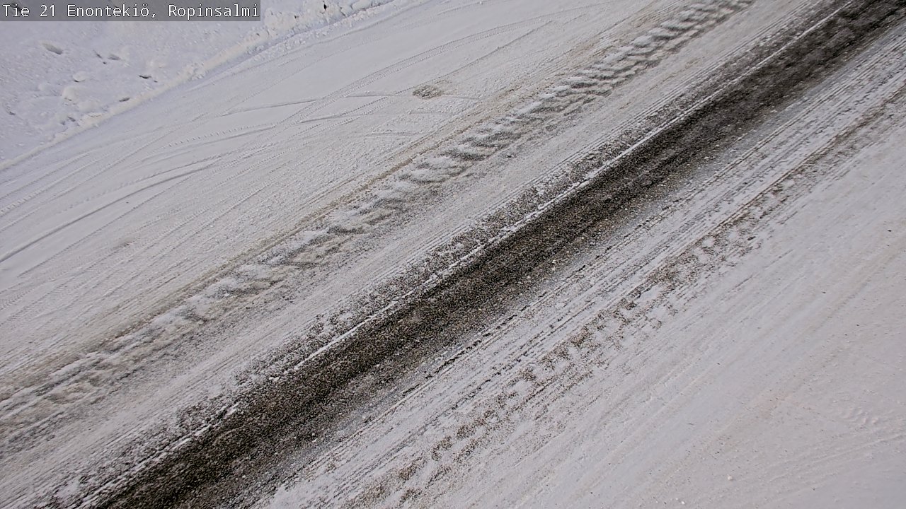 Weather Camera Image Road 21 Enontekiö, Ropinsalmi, Enontekiö, Lappi
