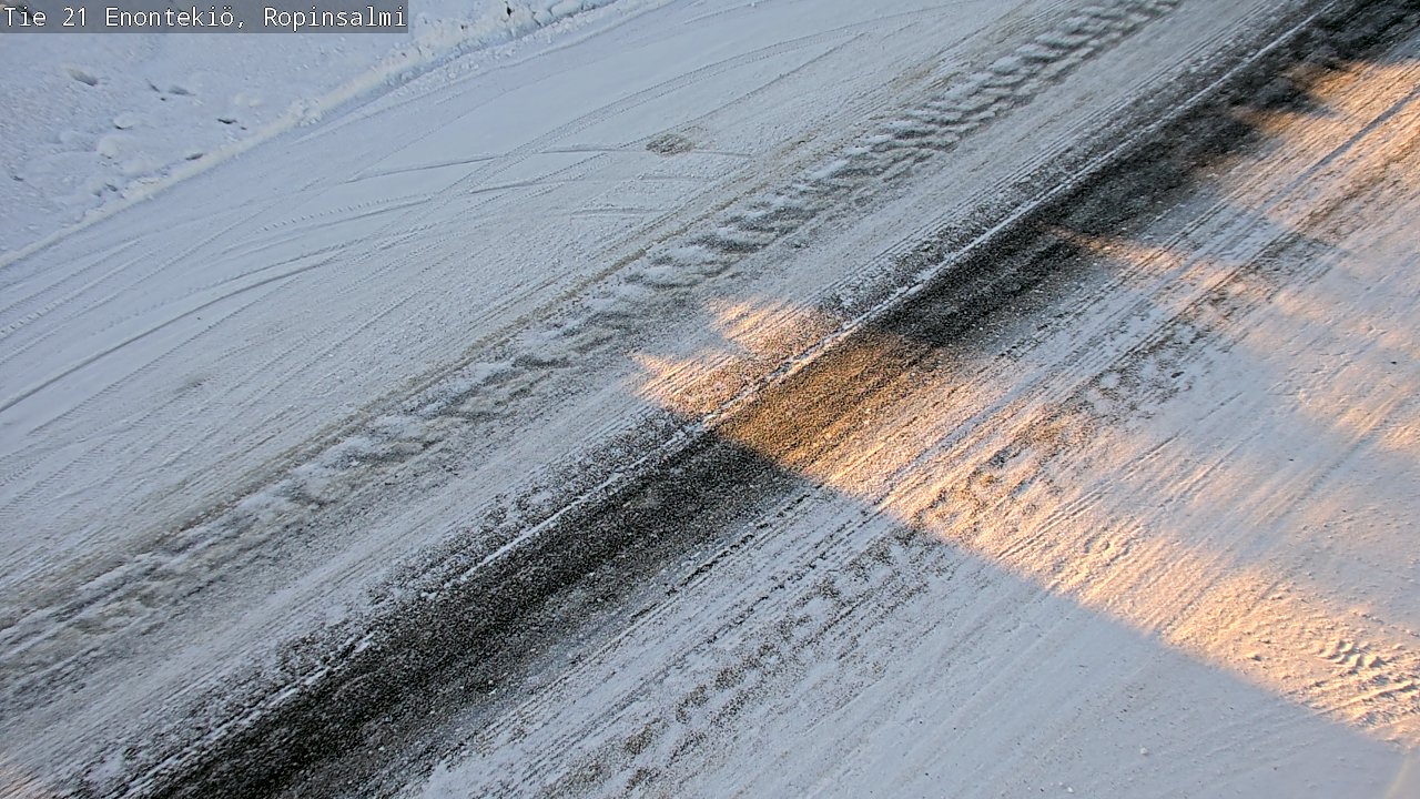 Weather Camera Image Road 21 Enontekiö, Ropinsalmi, Enontekiö, Lappi