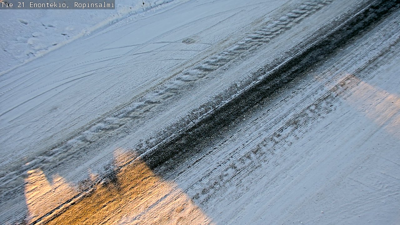 Weather Camera Image Road 21 Enontekiö, Ropinsalmi, Enontekiö, Lappi