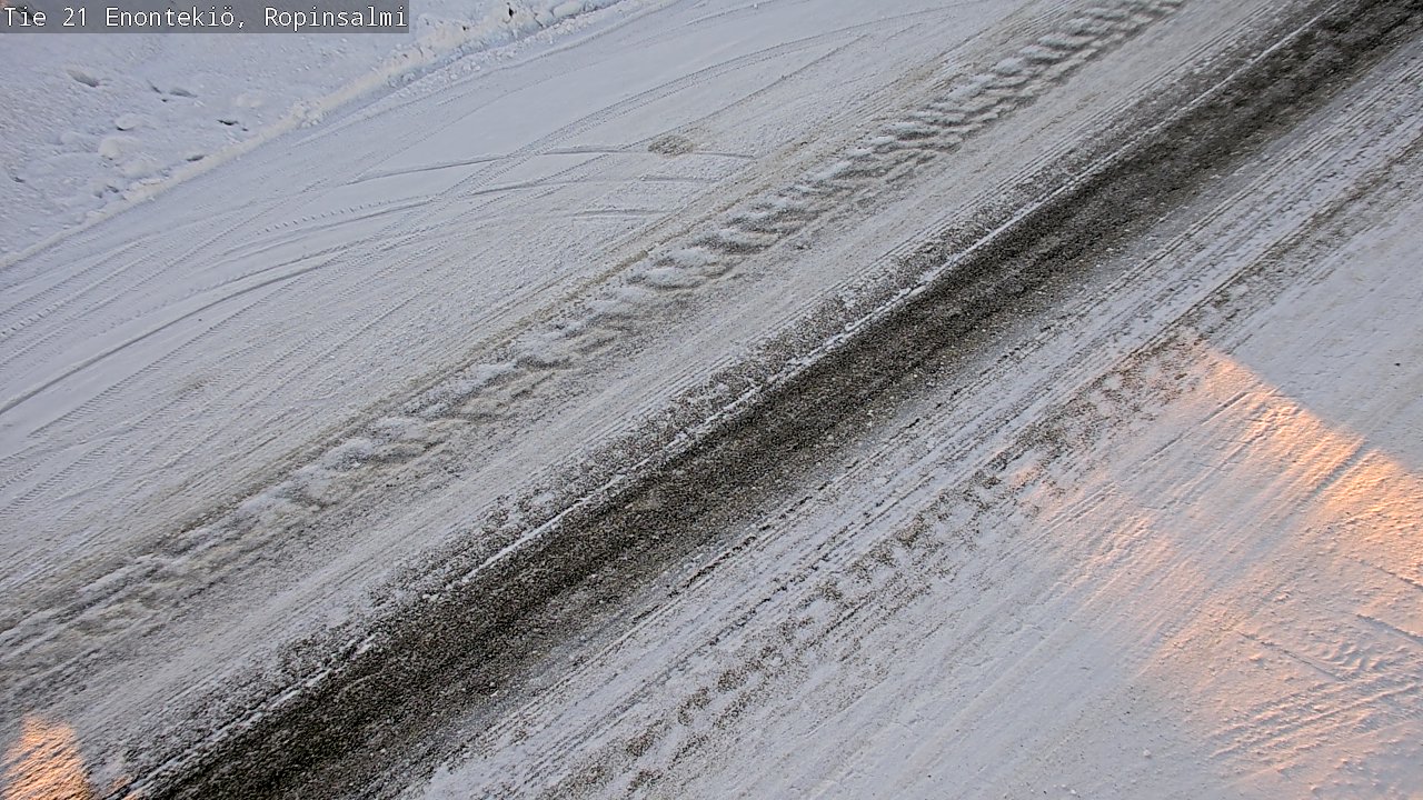 Weather Camera Image Road 21 Enontekiö, Ropinsalmi, Enontekiö, Lappi
