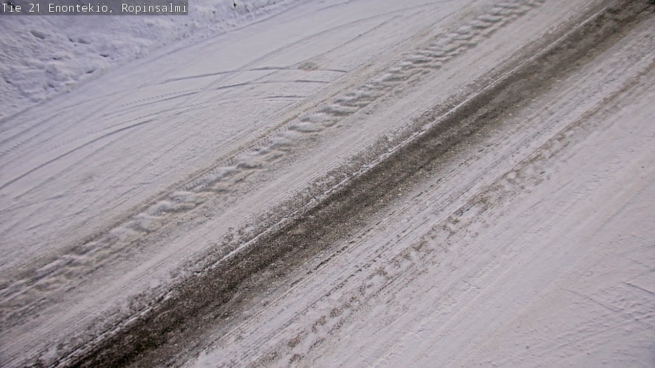 Weather Camera Image Road 21 Enontekiö, Ropinsalmi, Enontekiö, Lappi