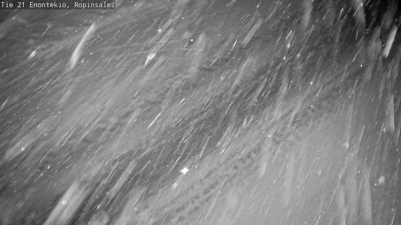 Weather Camera Image Väg 21 Enontekiö, Ropinsalmi, Enontekiö, Lappi
