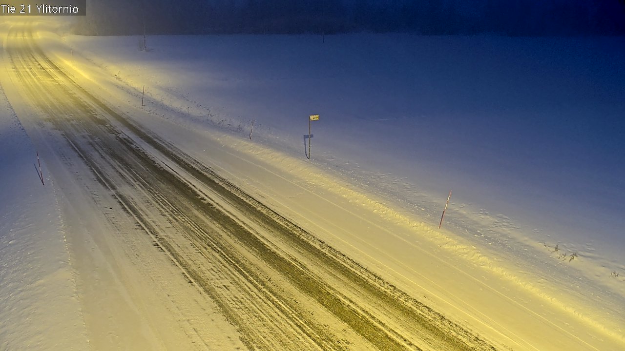 Weather Camera Image Väg 21 Övertorneå, Tornio, Lappi