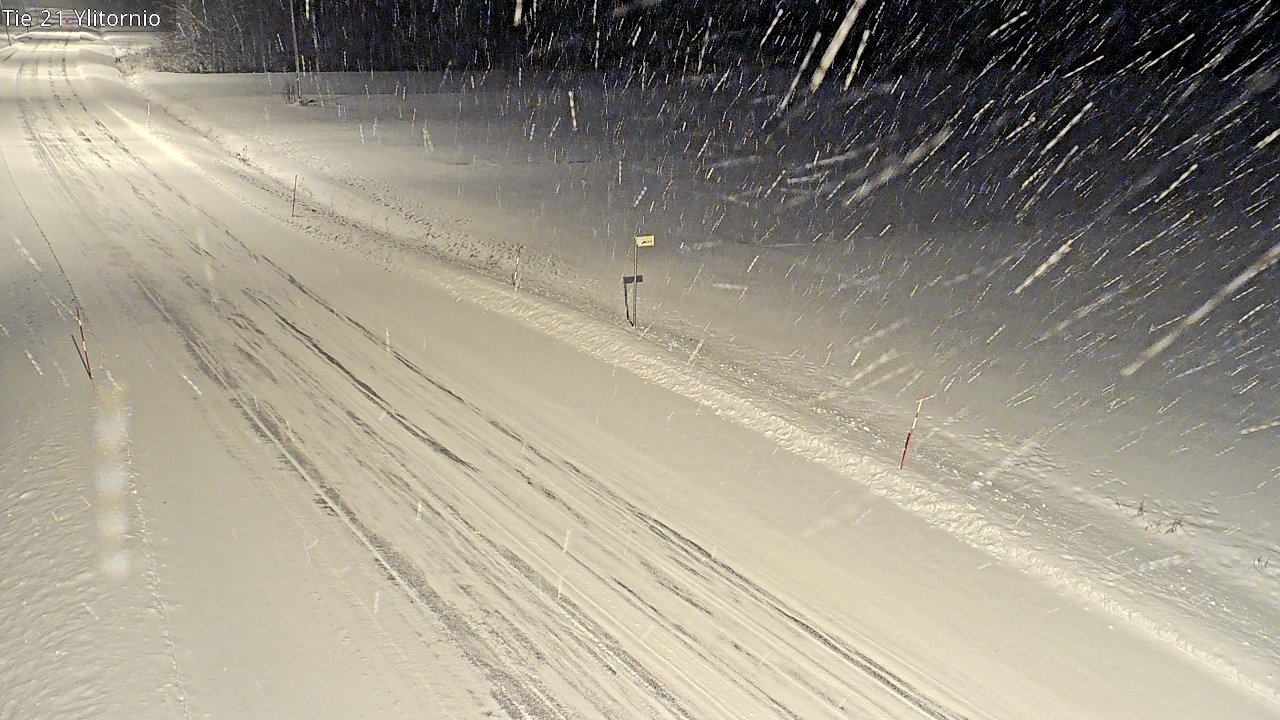 Weather Camera Image Road 21 Ylitornio, Tornio, Lappi