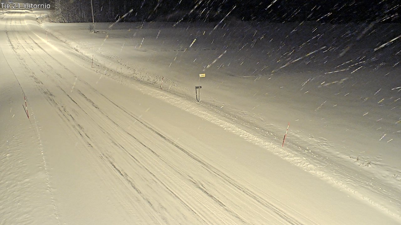Weather Camera Image Road 21 Ylitornio, Tornio, Lappi