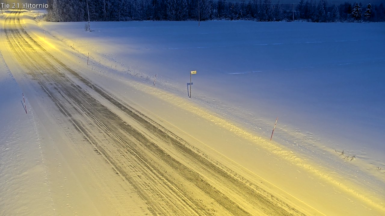 Weather Camera Image Road 21 Ylitornio, Tornio, Lappi