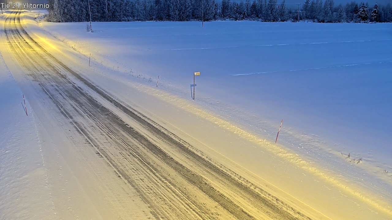 Weather Camera Image Road 21 Ylitornio, Tornio, Lappi
