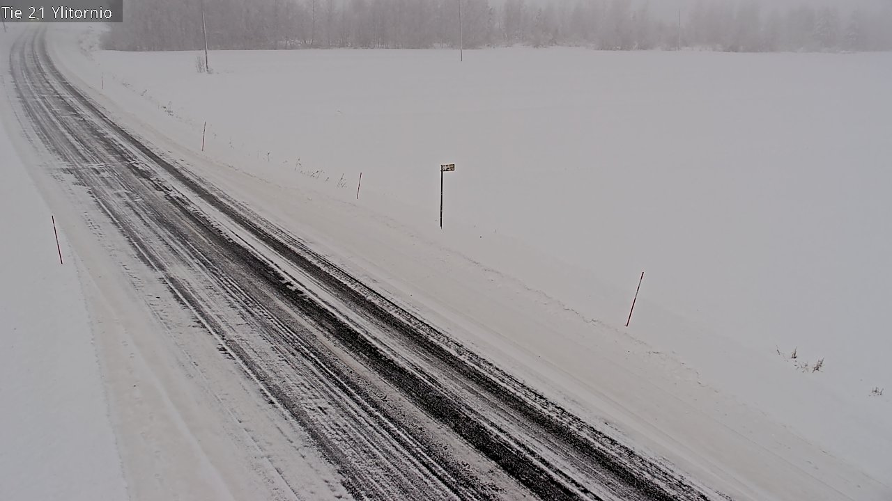 Weather Camera Image Väg 21 Övertorneå, Tornio, Lappi