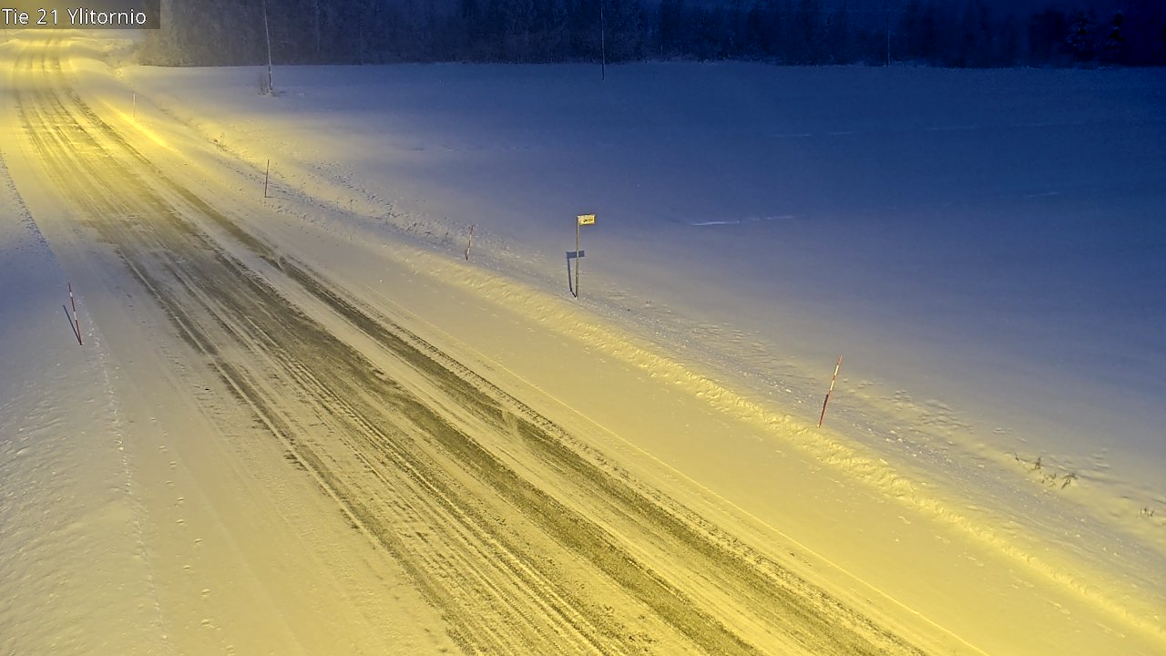 Weather Camera Image Road 21 Ylitornio, Tornio, Lappi