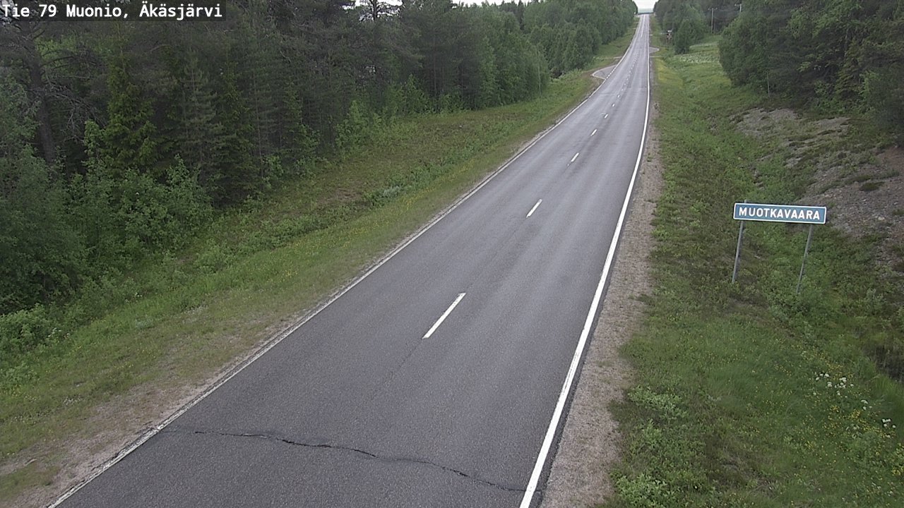 Weather Camera Image Väg 79 Muonio, Äkäsjärvi, Muonio, Lappi