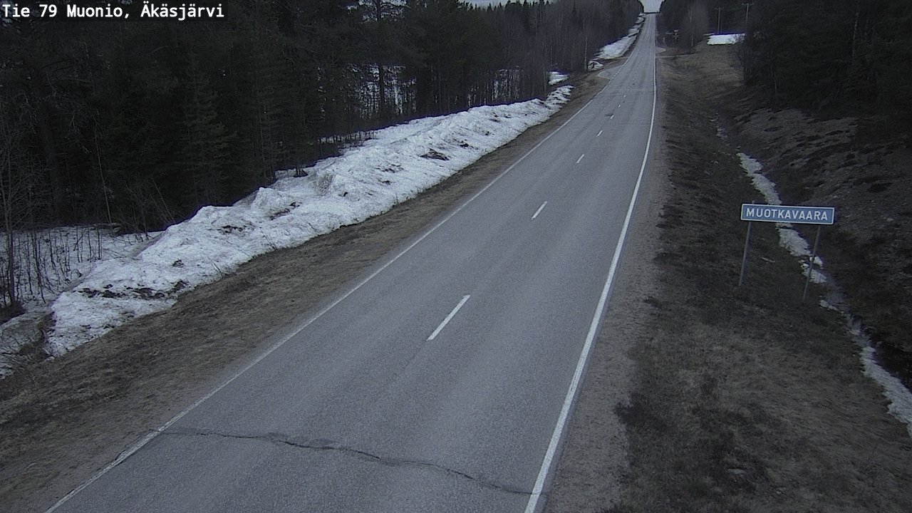 Weather Camera Image Road 79 Muonio, Äkäsjärvi, Muonio, Lappi