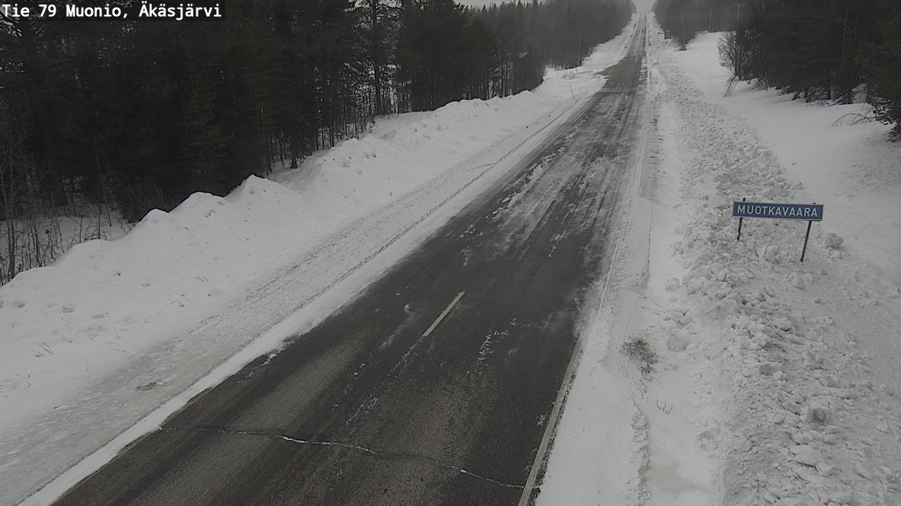 Weather Camera Image Väg 79 Muonio, Äkäsjärvi, Muonio, Lappi