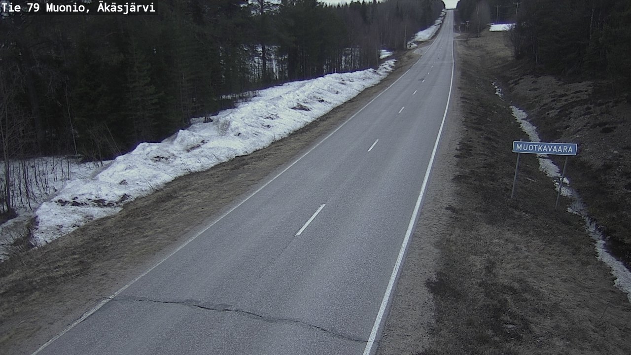 Weather Camera Image Road 79 Muonio, Äkäsjärvi, Muonio, Lappi
