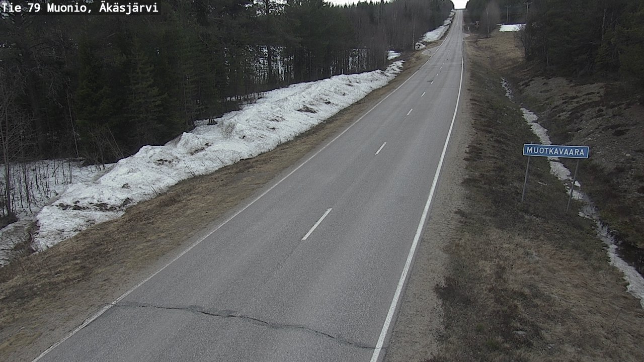 Weather Camera Image Road 79 Muonio, Äkäsjärvi, Muonio, Lappi