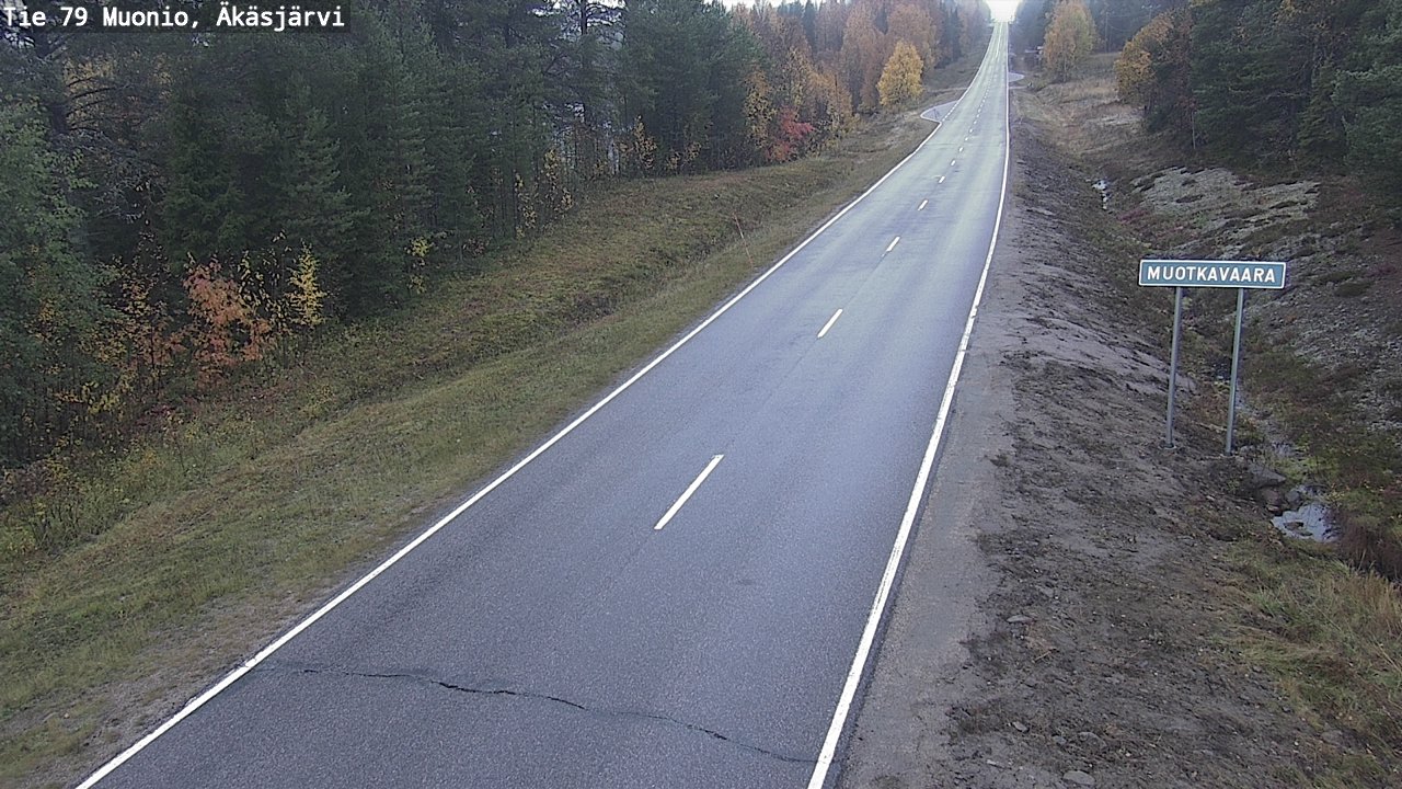 Weather Camera Image Road 79 Muonio, Äkäsjärvi, Muonio, Lappi