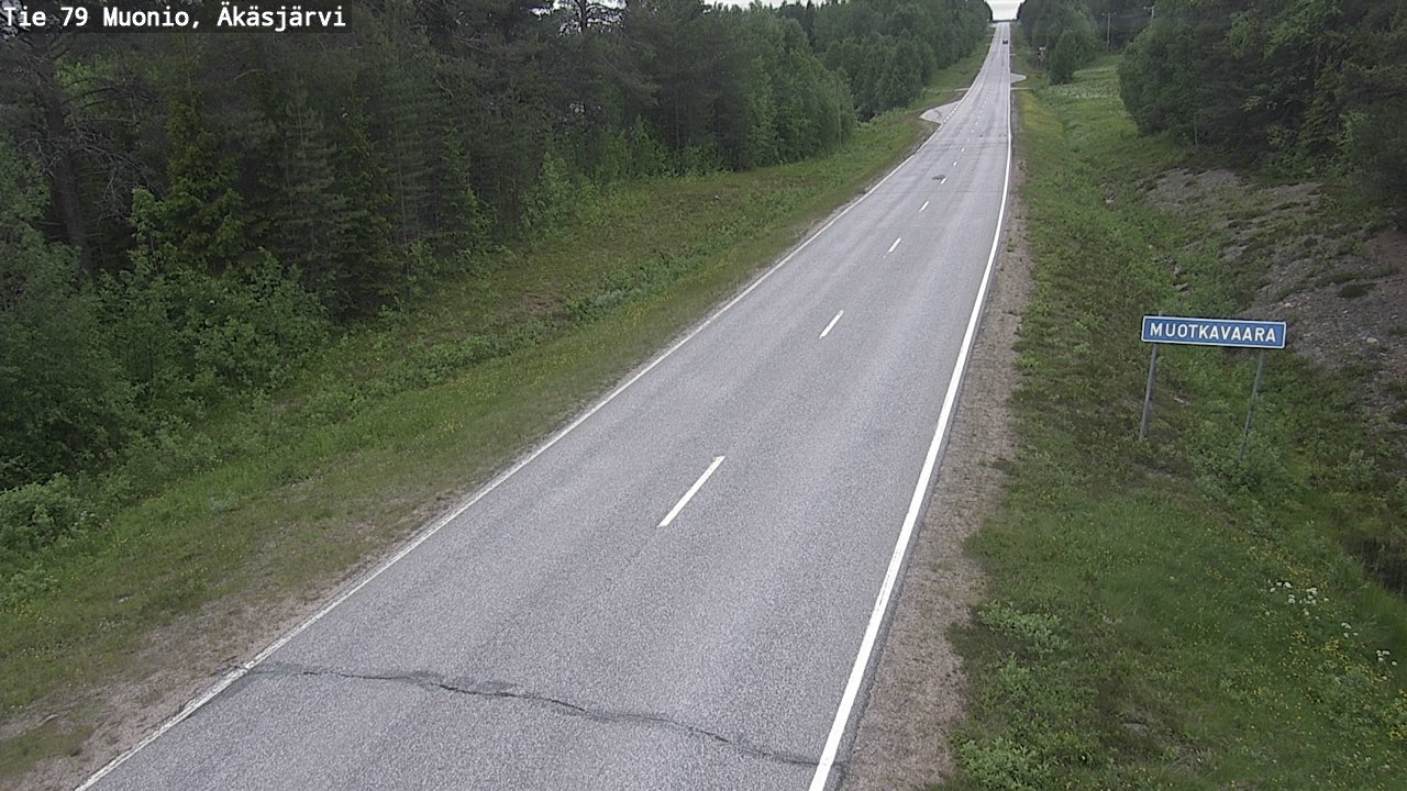 Weather Camera Image Road 79 Muonio, Äkäsjärvi, Muonio, Lappi