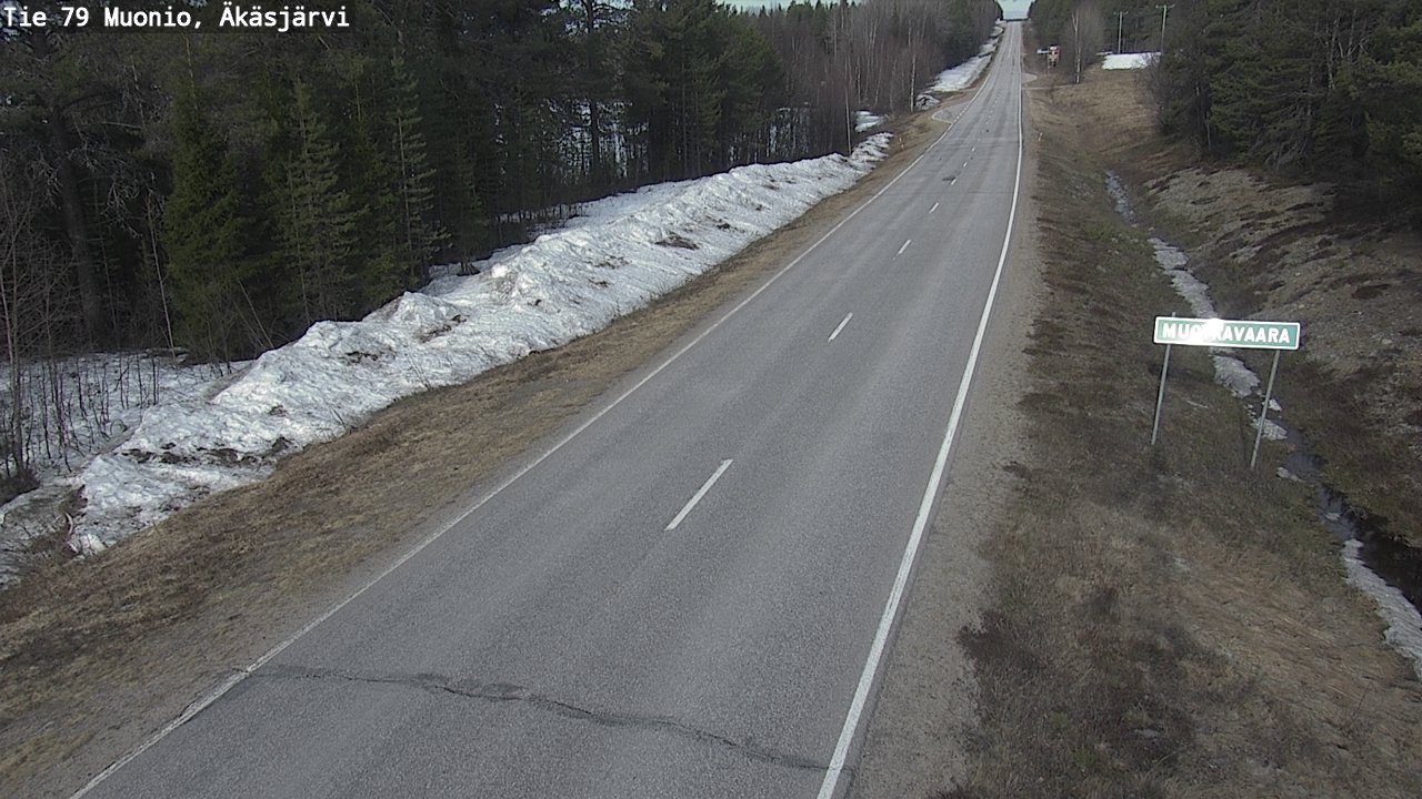 Weather Camera Image Road 79 Muonio, Äkäsjärvi, Muonio, Lappi