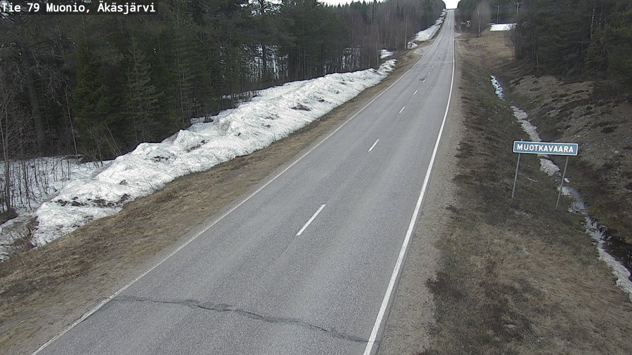 Weather Camera Image Road 79 Muonio, Äkäsjärvi, Muonio, Lappi