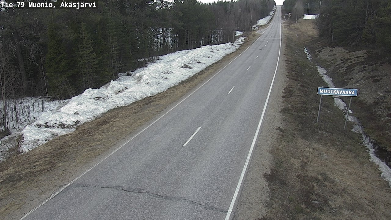 Weather Camera Image Road 79 Muonio, Äkäsjärvi, Muonio, Lappi