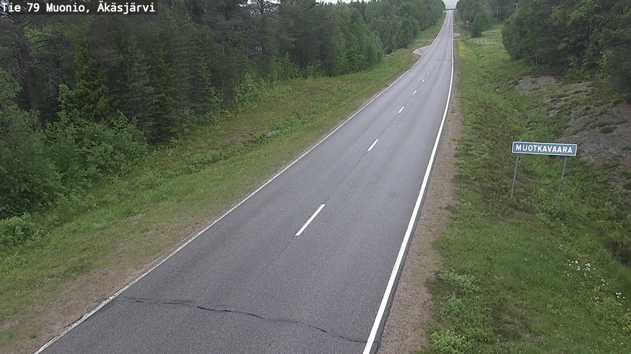 Weather Camera Image Road 79 Muonio, Äkäsjärvi, Muonio, Lappi