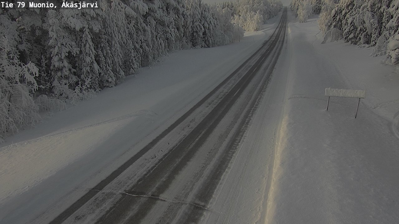 Weather Camera Image Road 79 Muonio, Äkäsjärvi, Muonio, Lappi