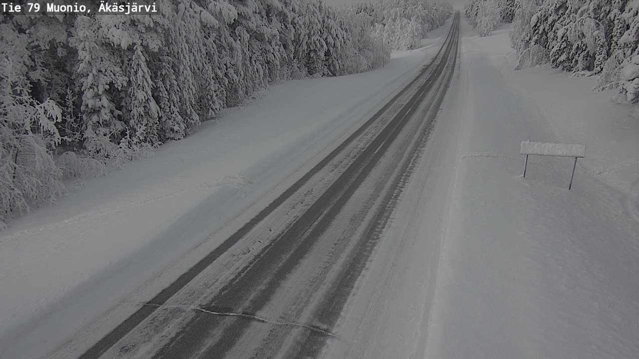 Weather Camera Image Road 79 Muonio, Äkäsjärvi, Muonio, Lappi