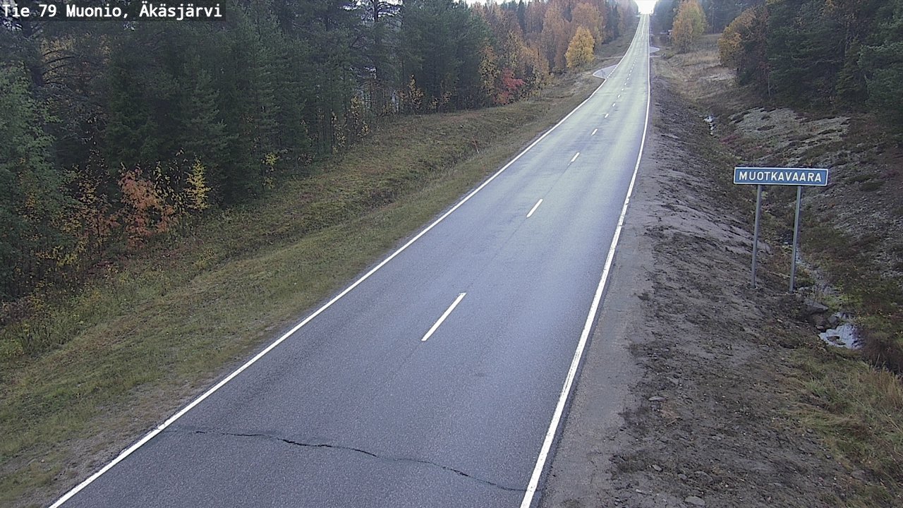 Weather Camera Image Road 79 Muonio, Äkäsjärvi, Muonio, Lappi