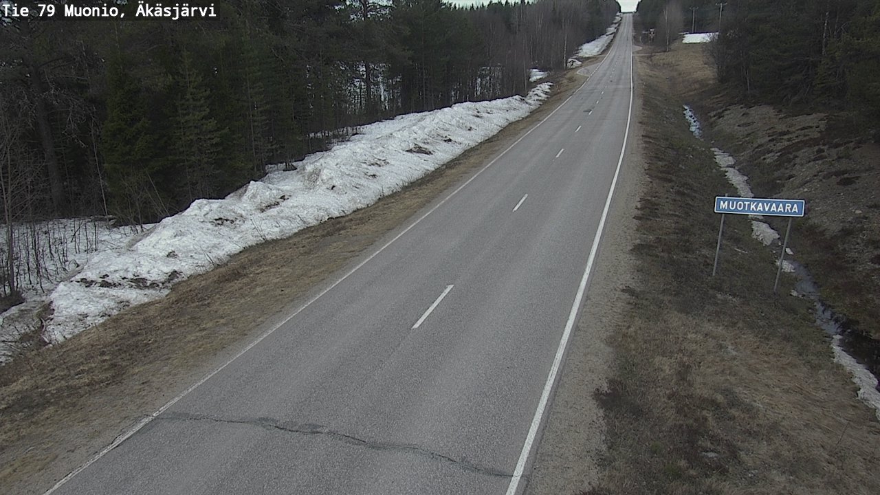 Weather Camera Image Road 79 Muonio, Äkäsjärvi, Muonio, Lappi