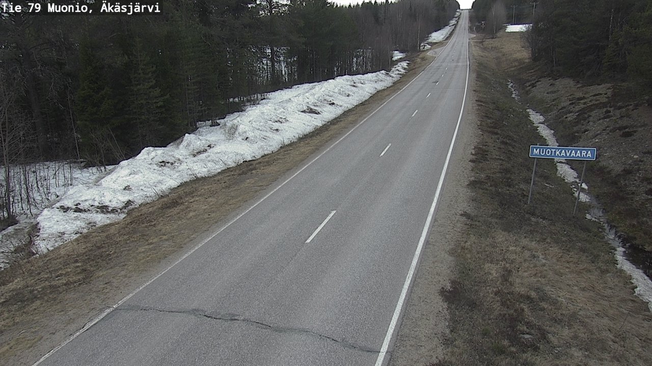 Weather Camera Image Road 79 Muonio, Äkäsjärvi, Muonio, Lappi