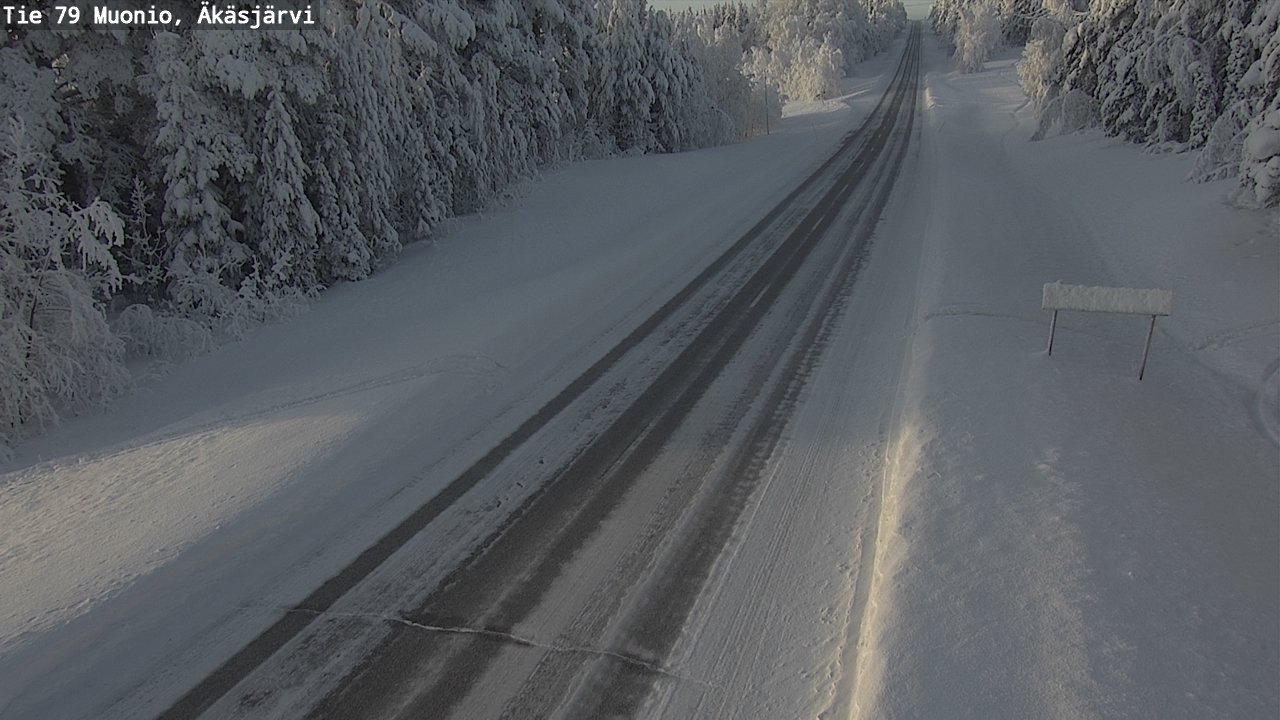 Weather Camera Image Road 79 Muonio, Äkäsjärvi, Muonio, Lappi