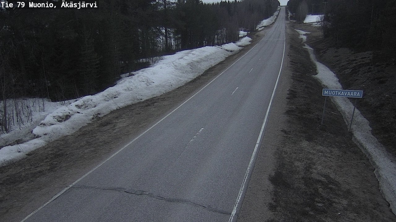 Weather Camera Image Road 79 Muonio, Äkäsjärvi, Muonio, Lappi