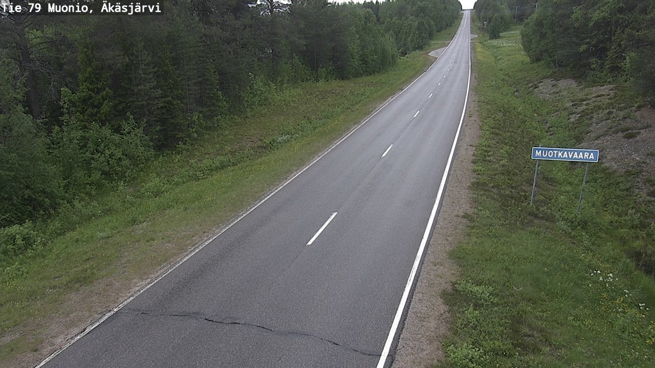 Weather Camera Image Road 79 Muonio, Äkäsjärvi, Muonio, Lappi