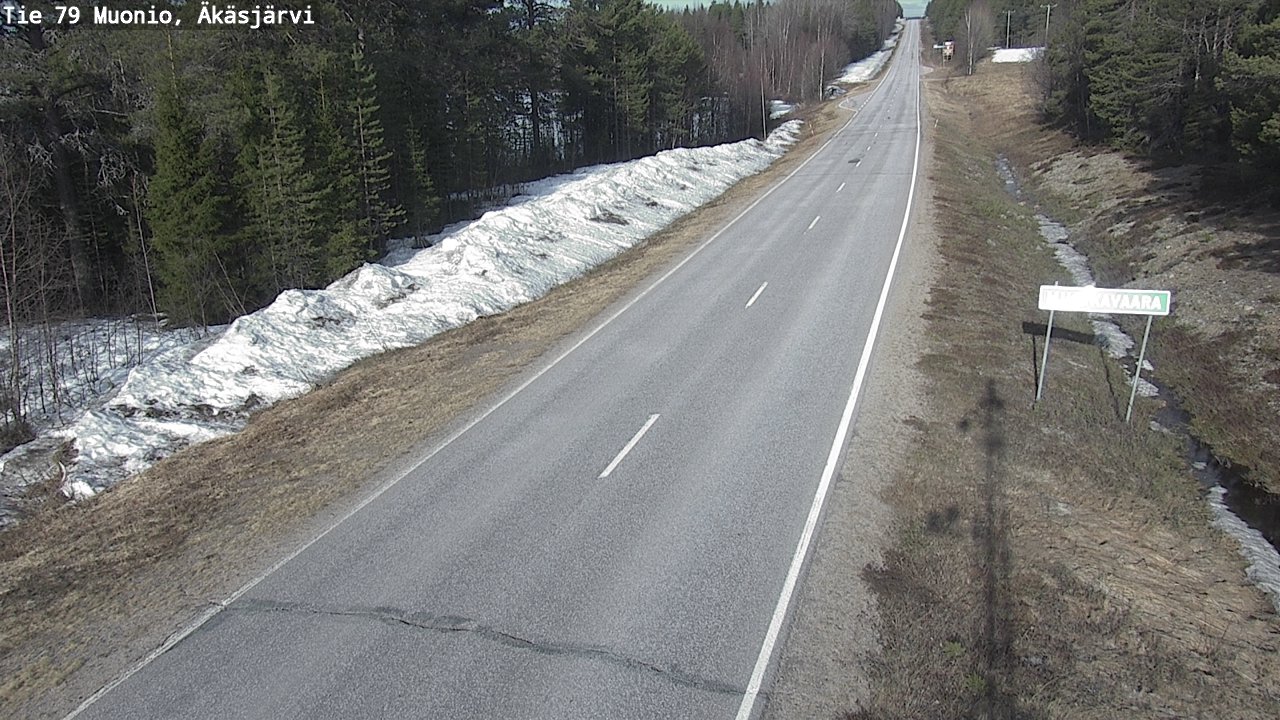 Weather Camera Image Road 79 Muonio, Äkäsjärvi, Muonio, Lappi