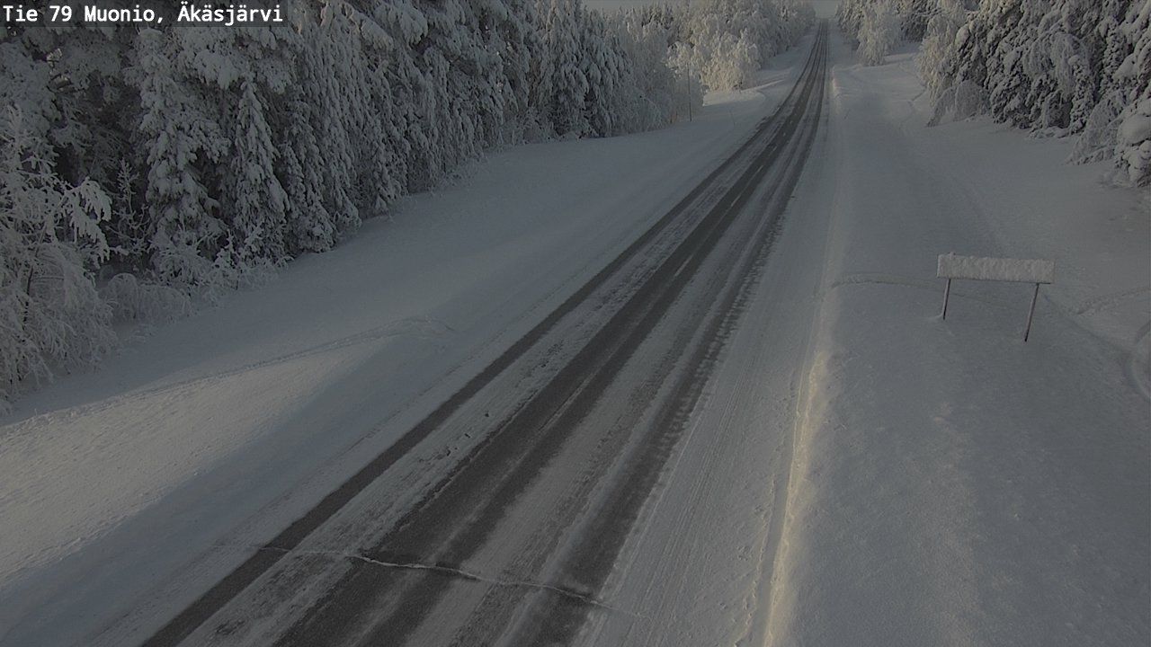 Weather Camera Image Road 79 Muonio, Äkäsjärvi, Muonio, Lappi