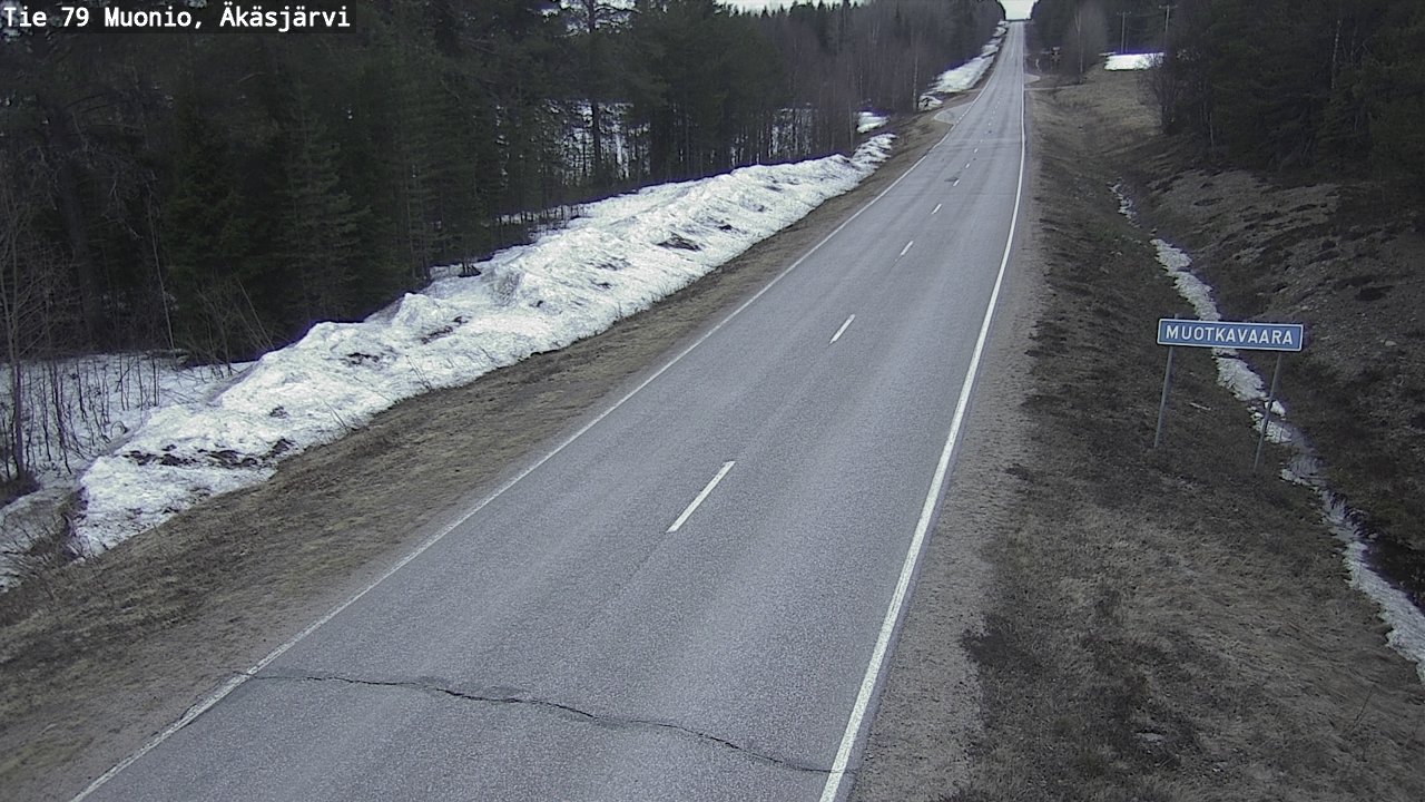 Weather Camera Image Road 79 Muonio, Äkäsjärvi, Muonio, Lappi