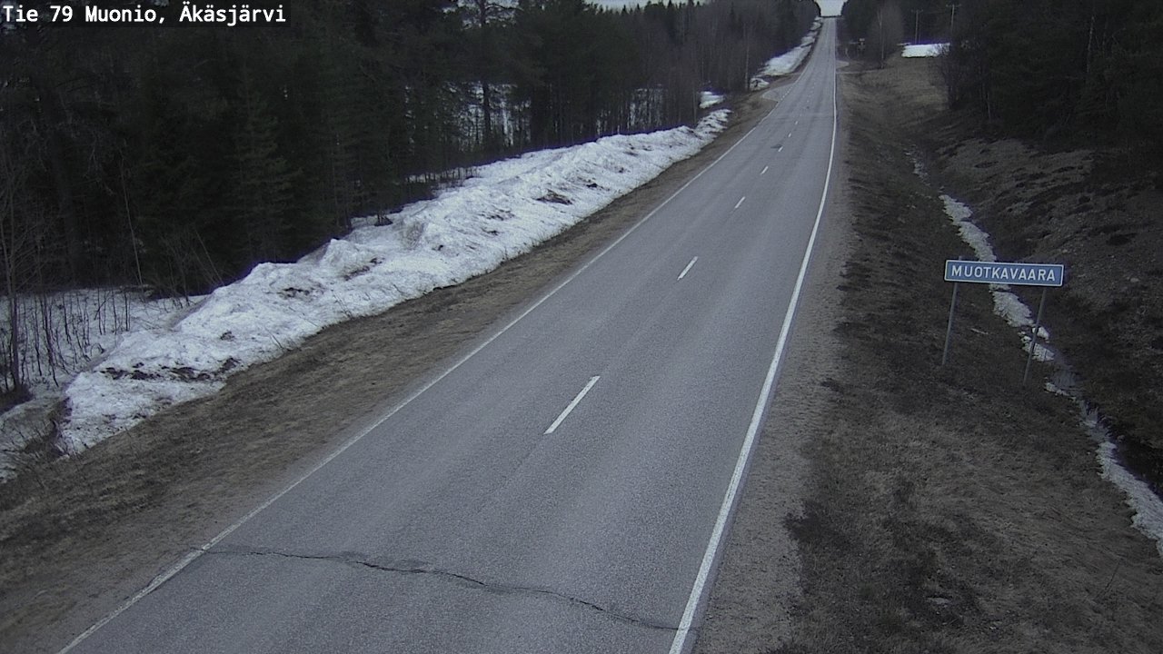 Weather Camera Image Road 79 Muonio, Äkäsjärvi, Muonio, Lappi