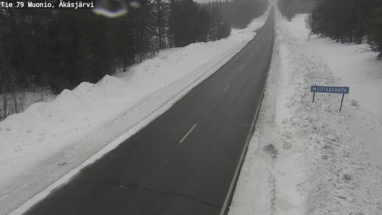 Weather Camera Image Väg 79 Muonio, Äkäsjärvi, Muonio, Lappi