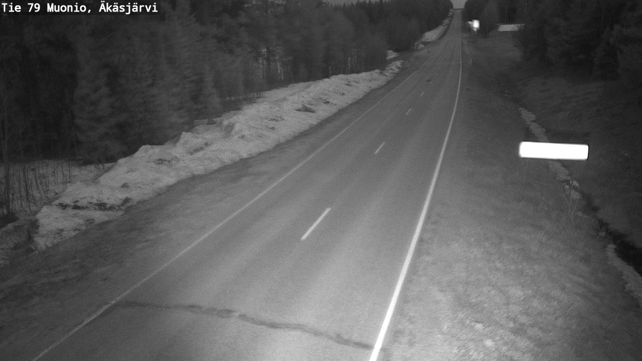 Weather Camera Image Road 79 Muonio, Äkäsjärvi, Muonio, Lappi
