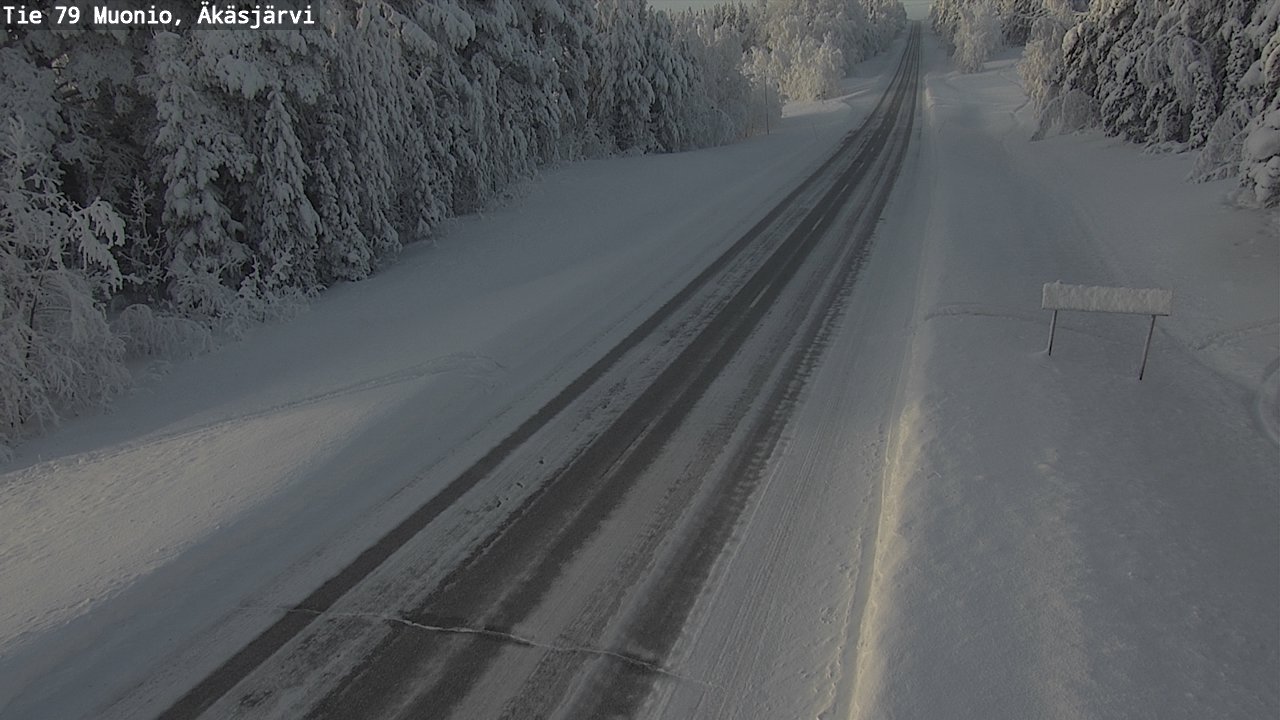 Weather Camera Image Road 79 Muonio, Äkäsjärvi, Muonio, Lappi