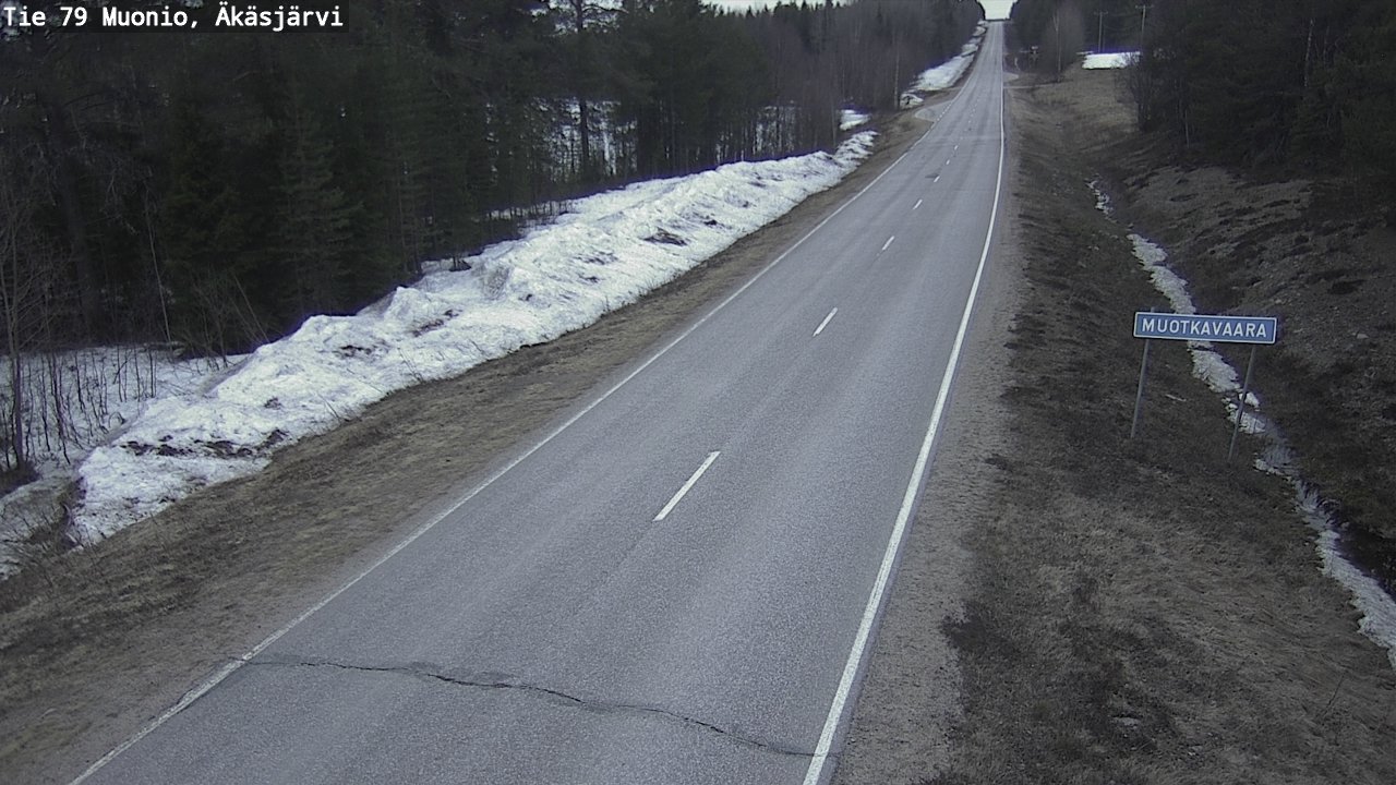 Weather Camera Image Road 79 Muonio, Äkäsjärvi, Muonio, Lappi