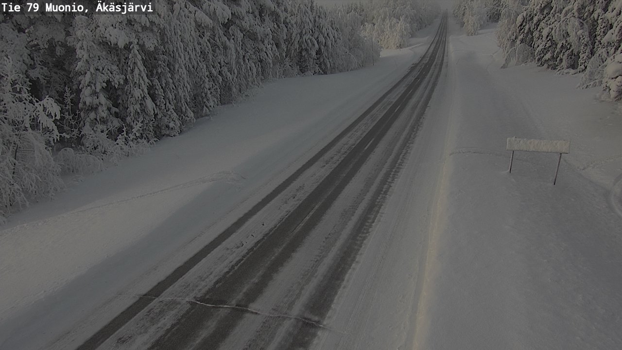 Weather Camera Image Road 79 Muonio, Äkäsjärvi, Muonio, Lappi