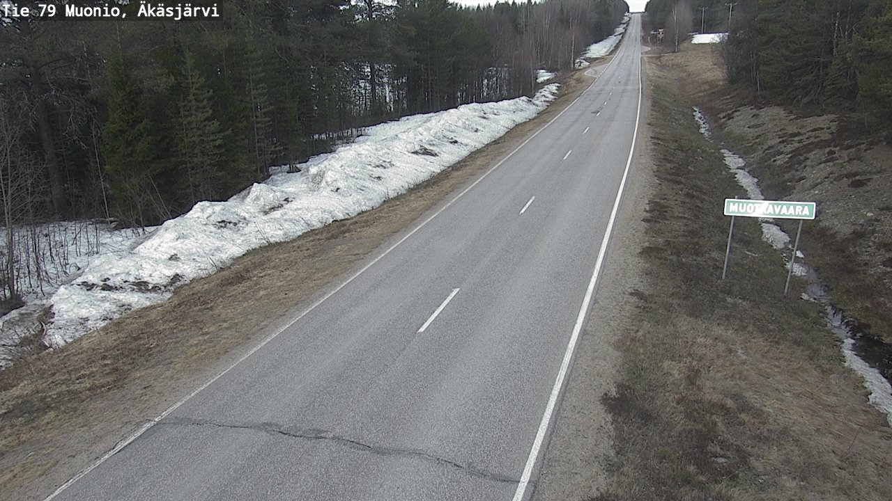 Weather Camera Image Road 79 Muonio, Äkäsjärvi, Muonio, Lappi
