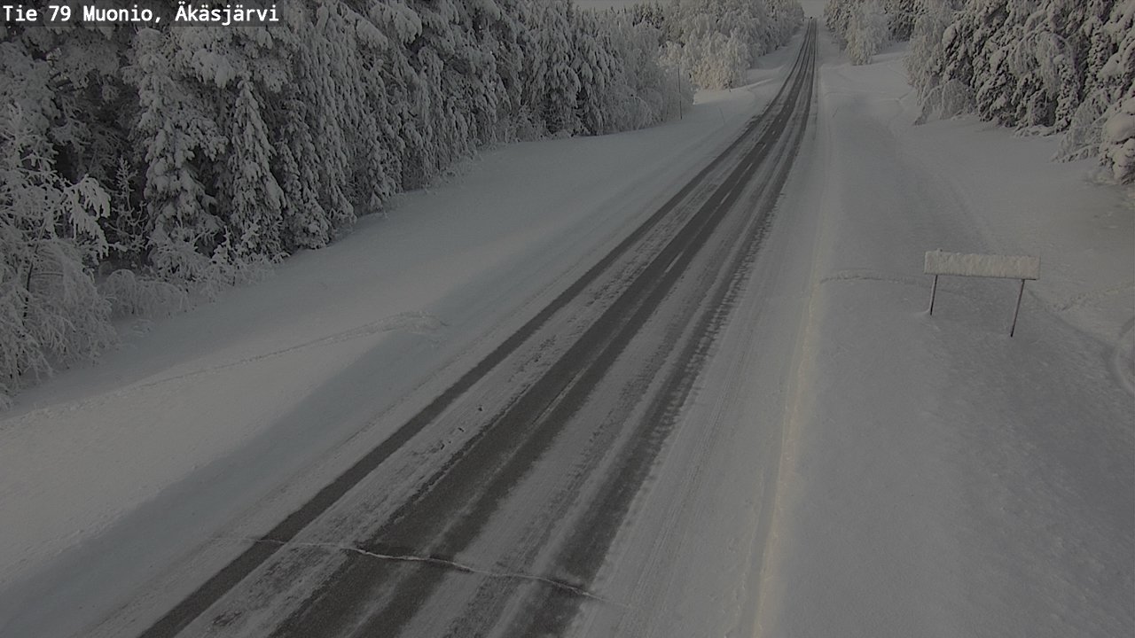 Weather Camera Image Road 79 Muonio, Äkäsjärvi, Muonio, Lappi