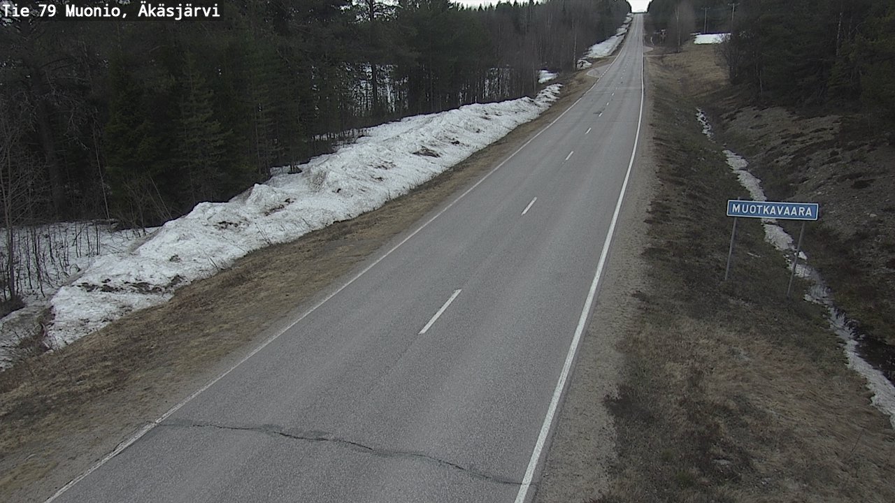 Weather Camera Image Road 79 Muonio, Äkäsjärvi, Muonio, Lappi