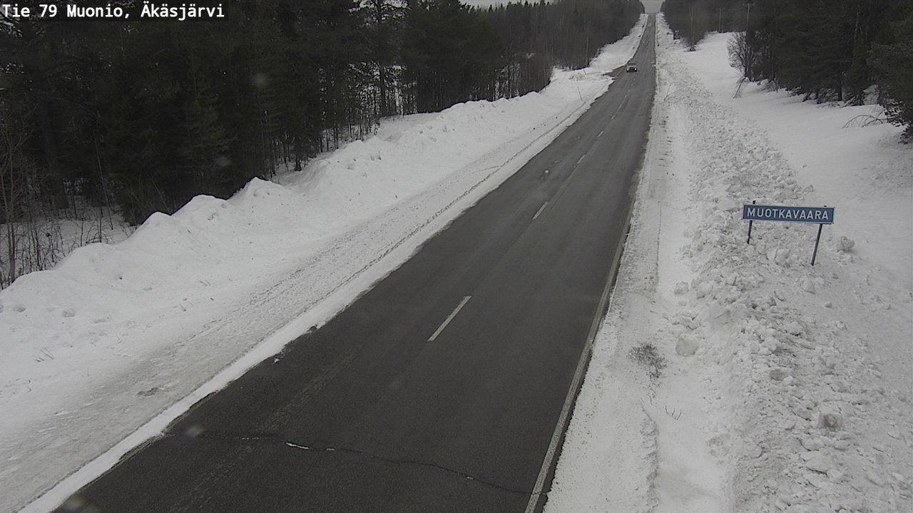 Weather Camera Image Väg 79 Muonio, Äkäsjärvi, Muonio, Lappi